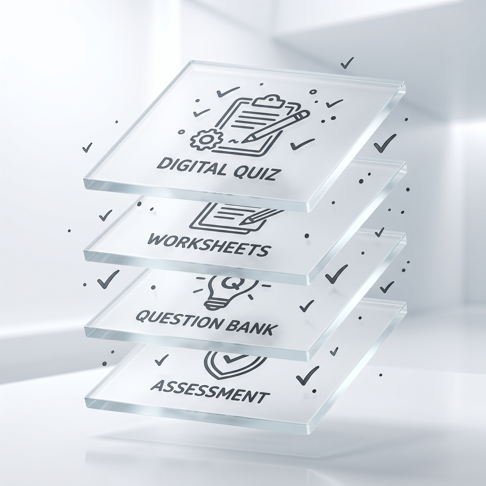 إنشاء الاختبارات وأوراق العمل